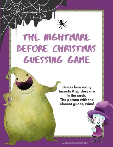 Nightmare Before Christmas Printable Party Games