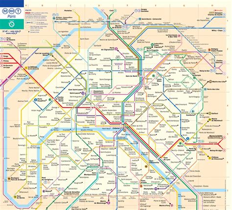 Nighttime Paris Metro Map