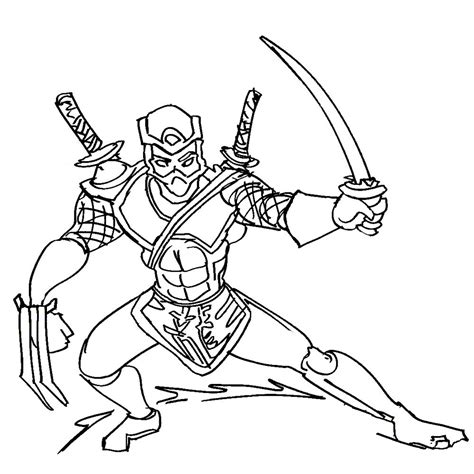 Ninja coloring pages for kids printable free