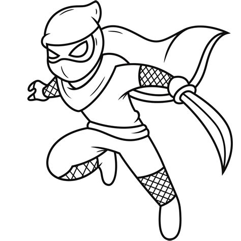 Ninja coloring pages printable for kids