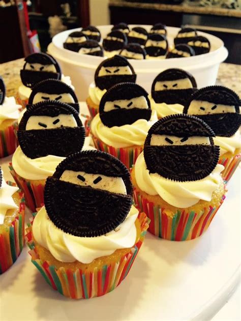 Ninja party cupcakes