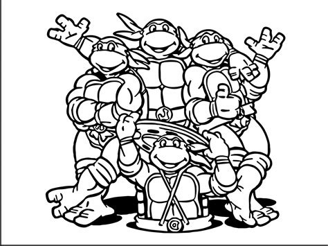 Ninja Turtle Coloring Book Pages