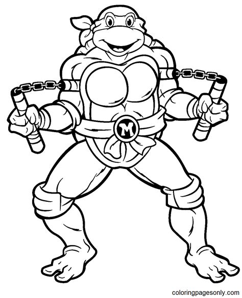 Ninja Turtle Printable Coloring Pages for Different Age Groups