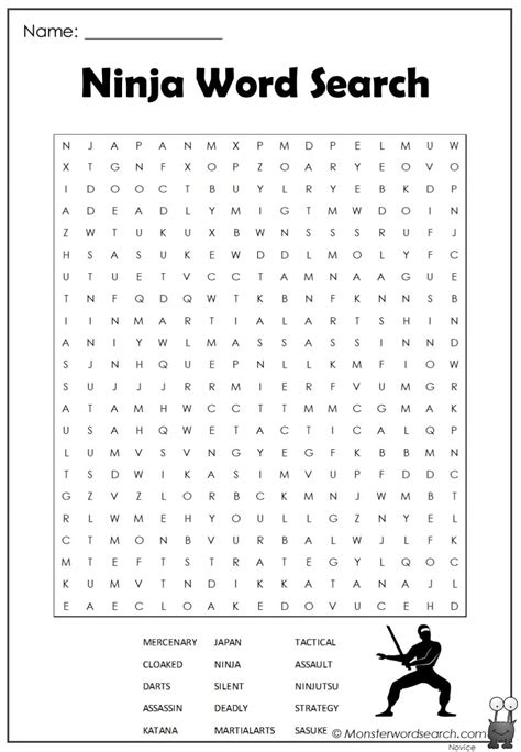 Ninja Word Searches