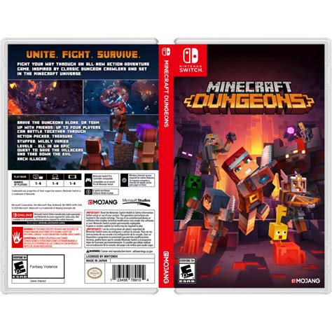 Minecraft Nintendo Switch box art template