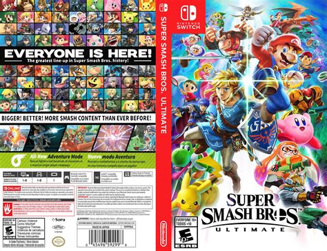 Super Smash Bros. Ultimate Nintendo Switch box art template