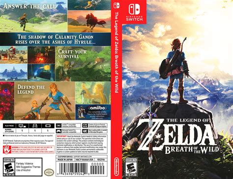 The Legend of Zelda Nintendo Switch box art template