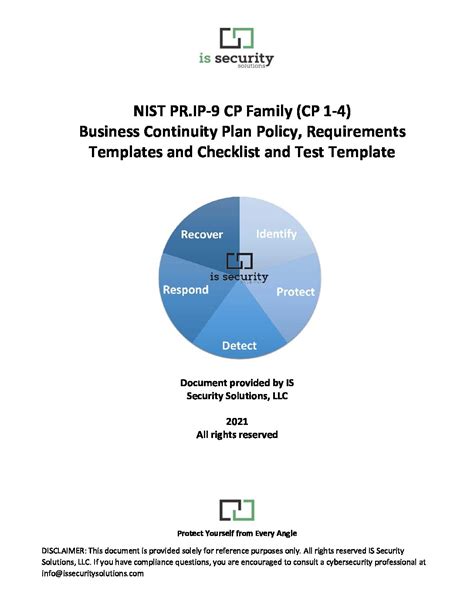 NIST Business Continuity Plan Template