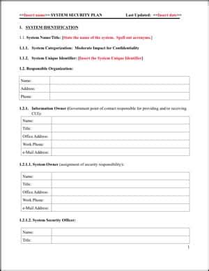 NIST SP 800-171 SSP Template