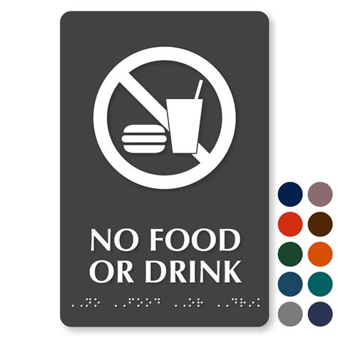 A no food or drink sign in a public transportation