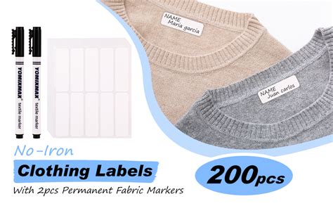 No-iron clothing labels