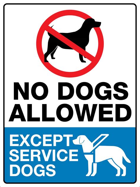 No Pets Allowed Except Service Animals Sign Design Image