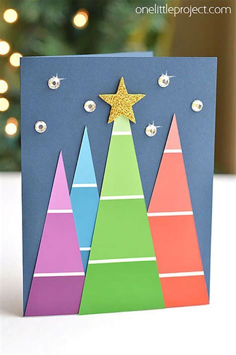 A no-photo Christmas card with a laser-cut design