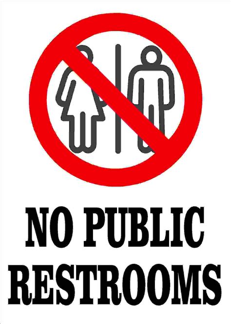 No Public Restroom Signs Ideas