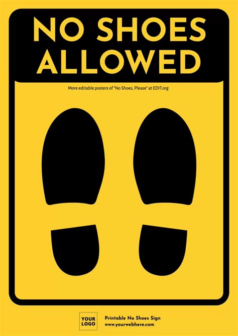 No Shoes Allowed Sign