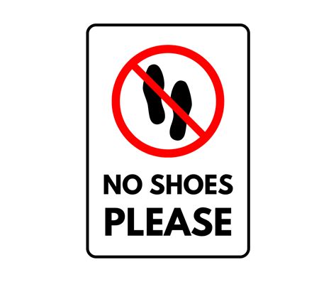 No Shoes Sign