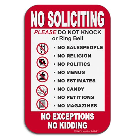 No Soliciting Sign Image 7