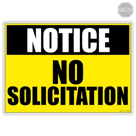 A no soliciting sign on a front door