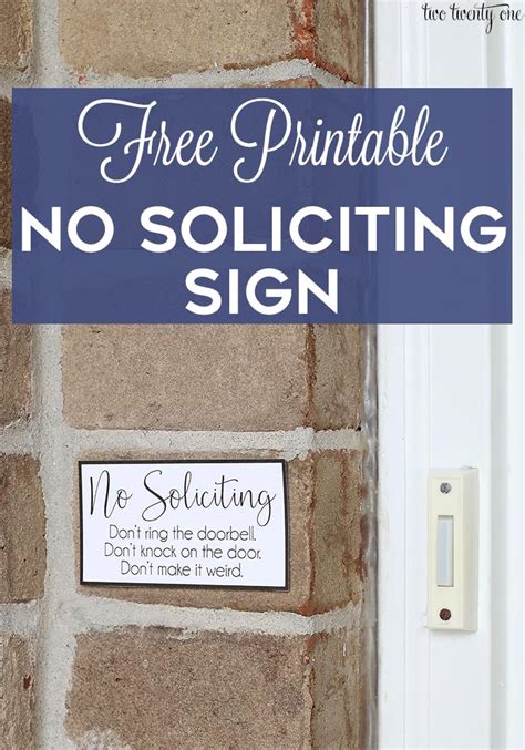 A customizable no soliciting sign template