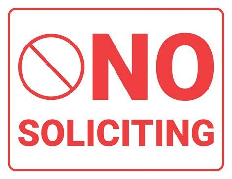 A printable no soliciting sign template