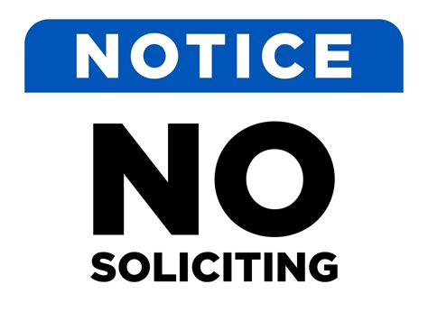 A no soliciting sign template with a humorous message