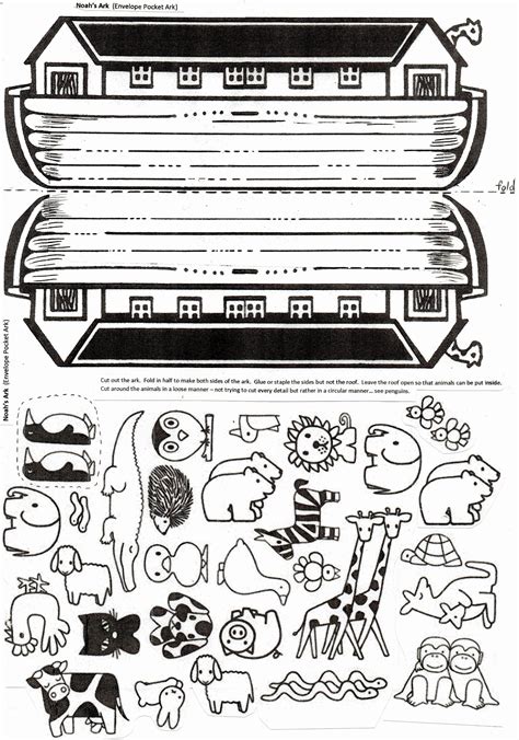 Noah's Ark activity sheets for kids