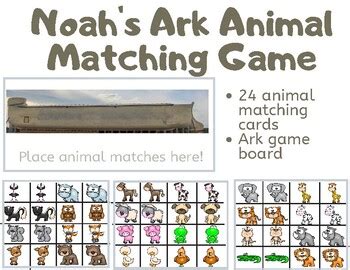 Noah's Ark animal match activity