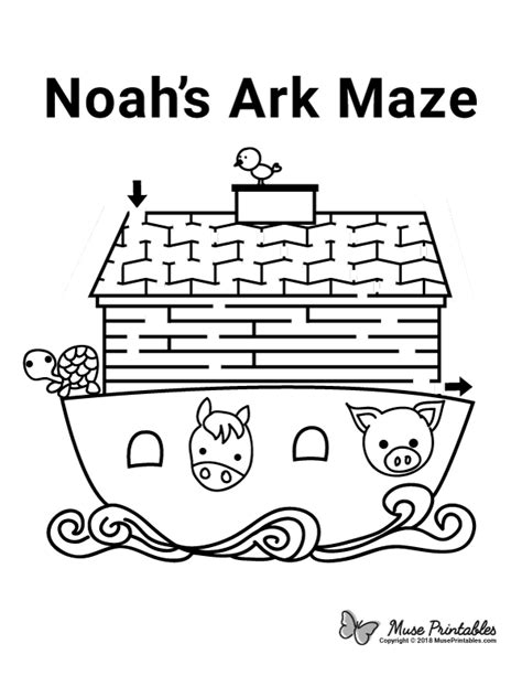 Noah's Ark Mazes Printables