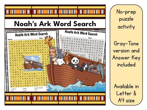 Noah's Ark word search