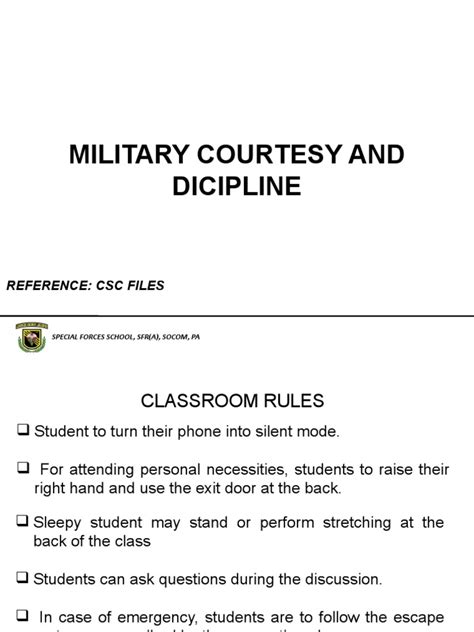 Non-commissioned officer discipline roles