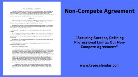 Non-Compete Agreement Template in Word