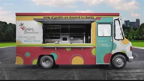 Non-profit food truck with logo and branding