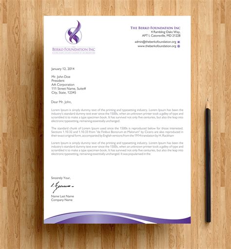 Non-Profit Letterhead Template 2