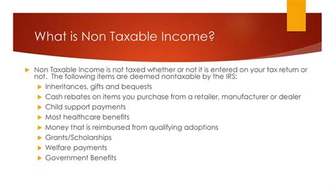 Non-Taxable Cash Assistance