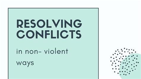 Non-Violent Conflict Resolution through Sports