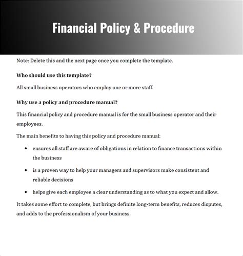 Nonprofit Financial Policies