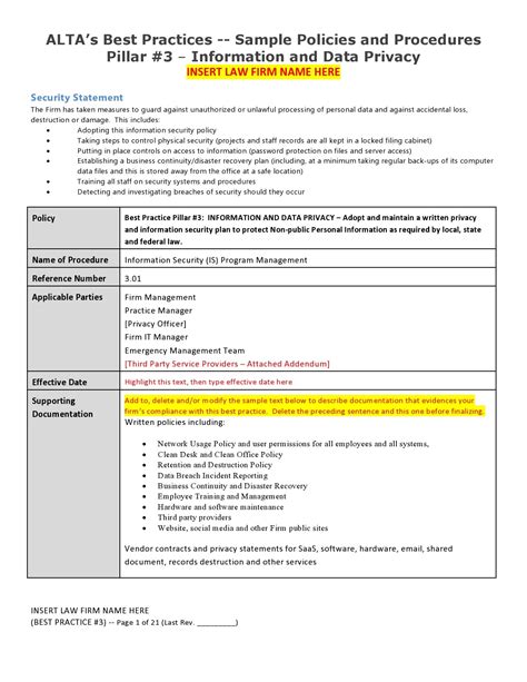 Nonprofit Policy and Procedure Manual Template Example 4