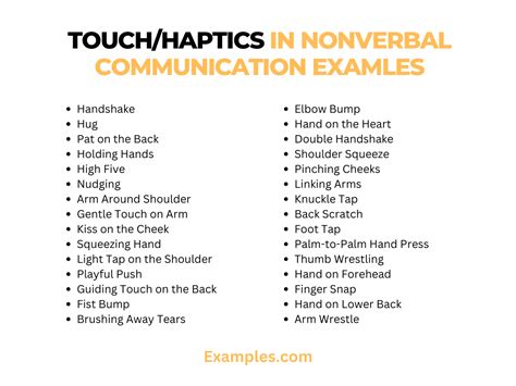 Haptics Nonverbal Communication Cards