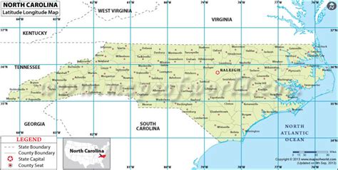 North Carolina Latitude