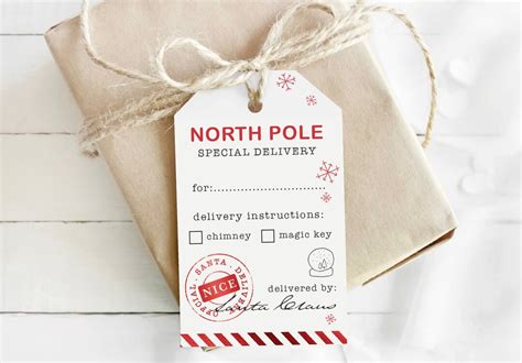 North Pole Gift Tag