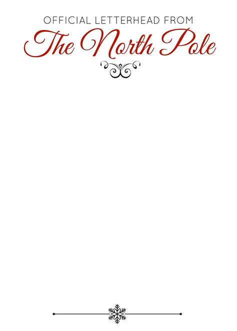 North Pole Letterhead Template