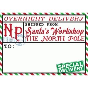 North Pole Shipping Label Template Image 4