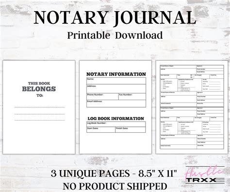 Notary Journal Template 6