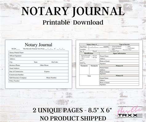 Notary Journal Template 8