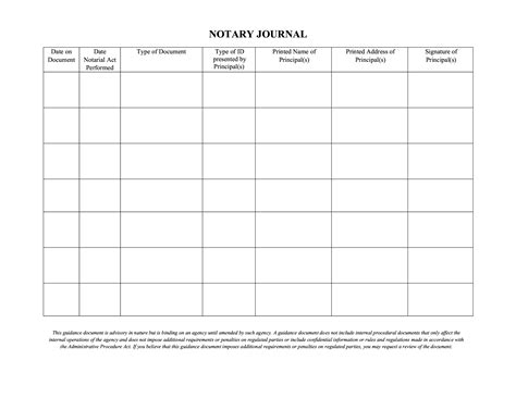 Notary Log Template 10 in Excel