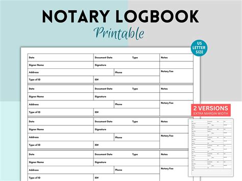 Notary Log Templates in Excel