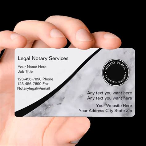 Notary Public Business Card Design Elements 2