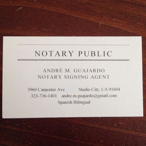 Notary Public Business Card Templates