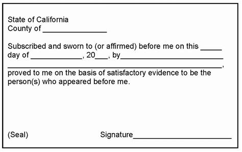 Notary public signature template