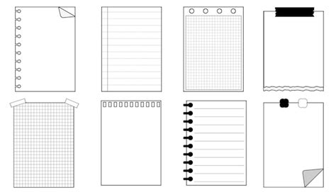 Striped Note Card Template